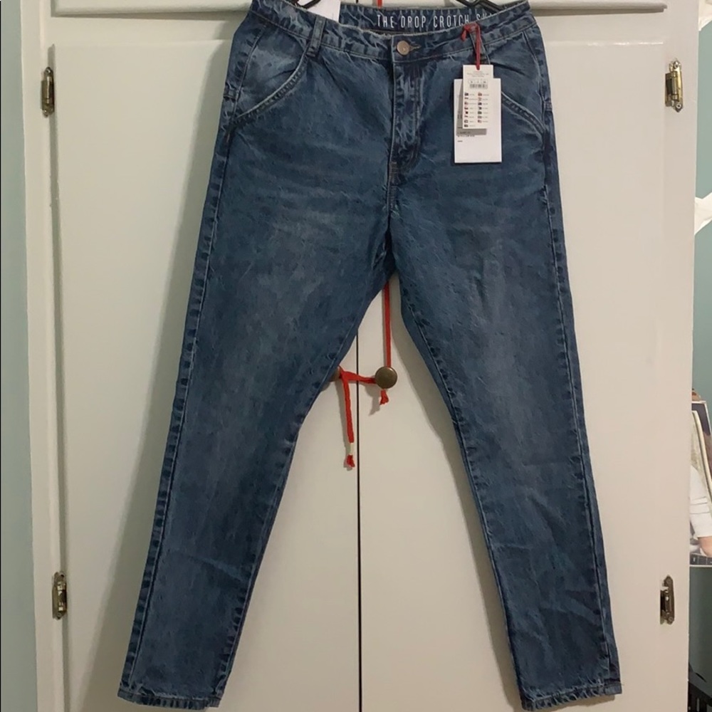 The Skinny Drop Crotch jeans.